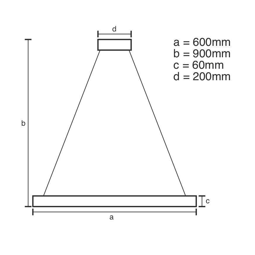 LED Димируем пендел LED/85W/230V 3000-6500K Ø 60 см + дистанционно управление
