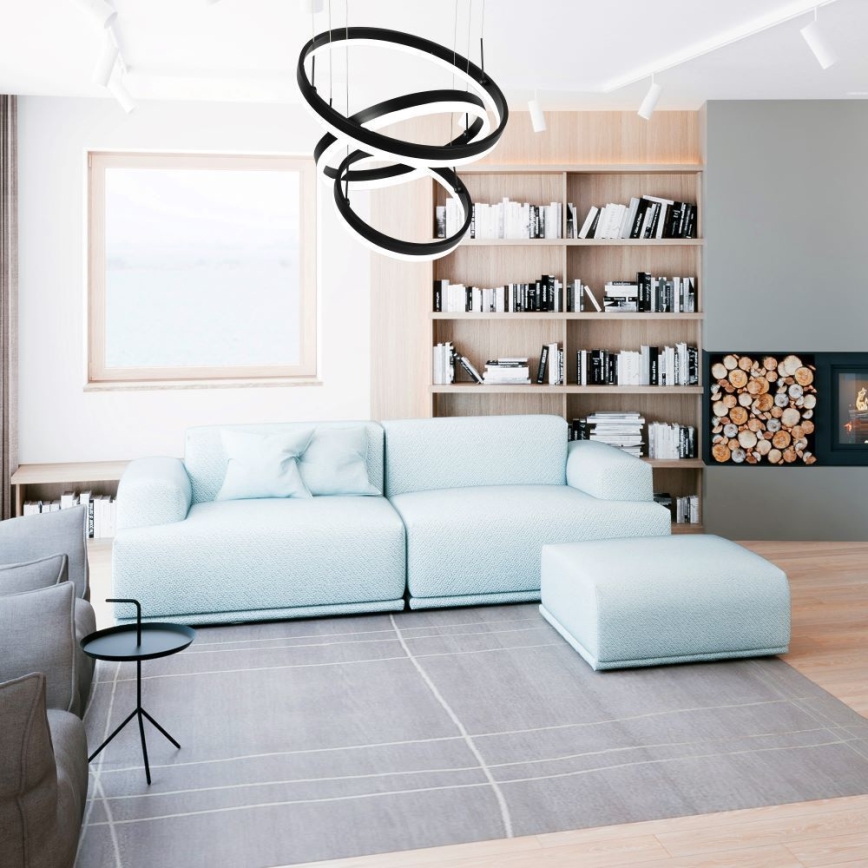 LED Димируем пендел LED/86W/230V 3000K черен