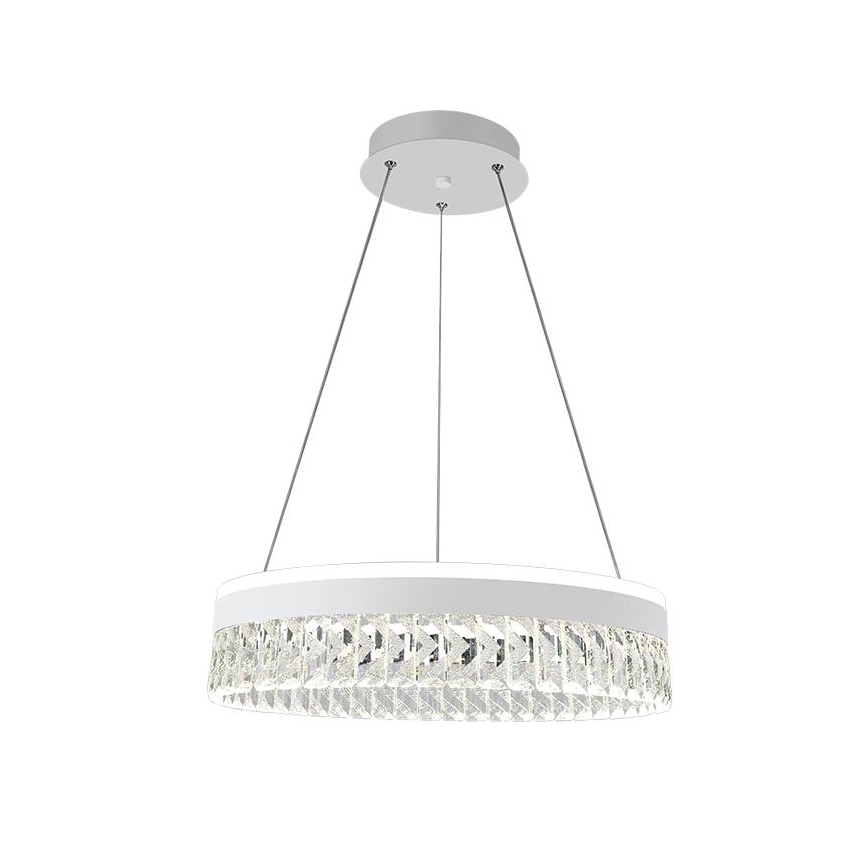 LED Димируем кристален полилей на връв LED/90W/230V 3000-6500K бял + дистанционно управление