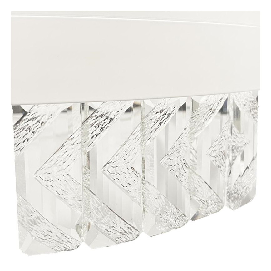 LED Димируем кристален полилей на връв LED/90W/230V 3000-6500K бял + дистанционно управление