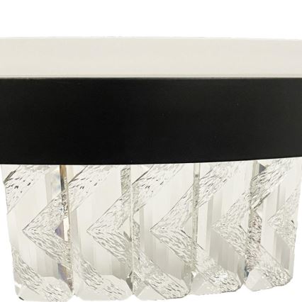 LED Димируем кристален полилей на връв LED/90W/230V 3000-6500K черен + дистанционно управление