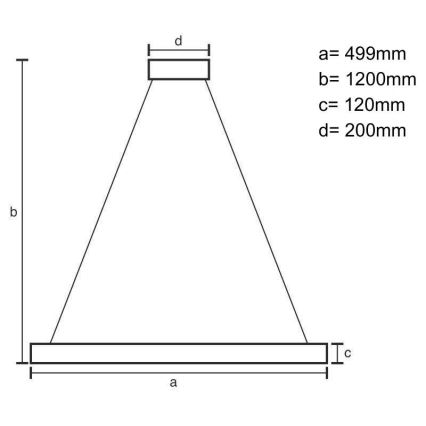 LED Димируем кристален полилей на връв LED/90W/230V 3000-6500K черен + дистанционно управление