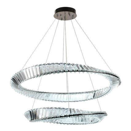 LED Димируем кристален полилей на нишка LED/90W/230V 3000-6500K лъскав хром + дистанционно управление