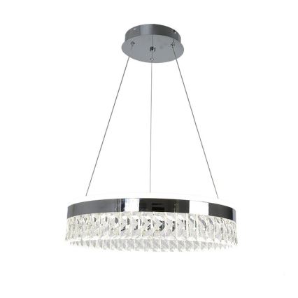 LED Димируем кристален полилей на нишка LED/90W/230V 3000-6500K лъскав хром + дистанционно управление