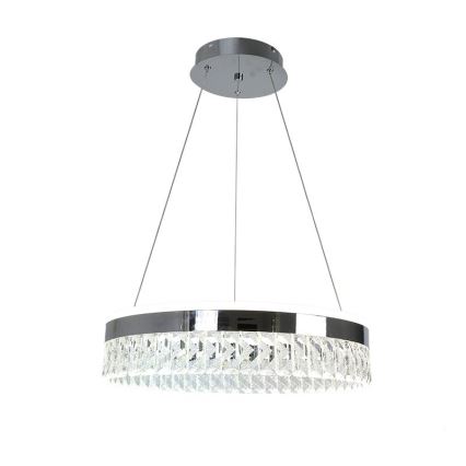 LED Димируем кристален полилей на нишка LED/90W/230V 3000-6500K лъскав хром + дистанционно управление
