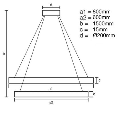 LED Димируем пендел LED/90W/230V 3000-6500K + дистанционно управление