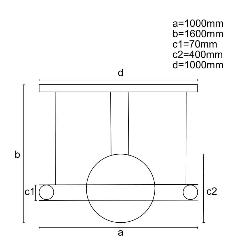 LED Димируем пендел LED/95W/230V 3000-6500K + дистанционно управление