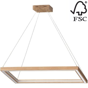 LED Димируем пендел LEGNO 2xLED/33W/230V дъб – FSC сертифицирано