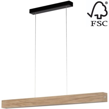 LED Димируем пендел LEON 3xLED/18W/230V дъб – FSC сертифицирано