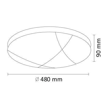 LED Димируем плафон ATLAS LED/72W/230V 3000-6500K + дистанционно управление