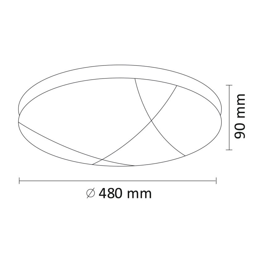 LED Димируем плафон ATLAS LED/72W/230V 3000-6500K + дистанционно управление