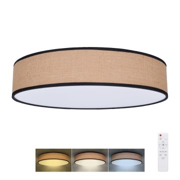 LED Димируем плафон BROWNIE LED/48W/230V 3000-6500K кафяв Ø 40 см + дистанционно управление