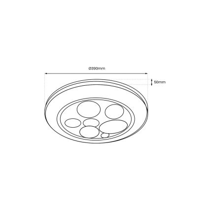 LED Димируем плафон BUBBLES LED/30W/230V 3000-6000K + дистанционно управление