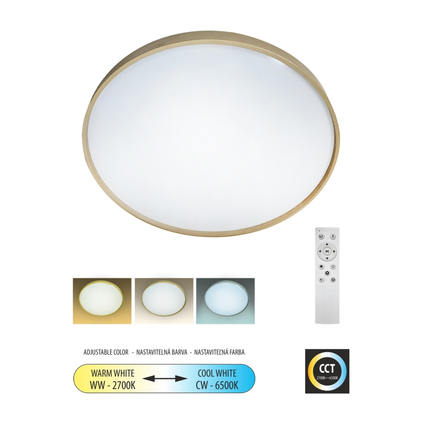 LED Димируем плафон DRINA LED/36W/230V 2700-6500K Ø 50 см + дистанционно управление