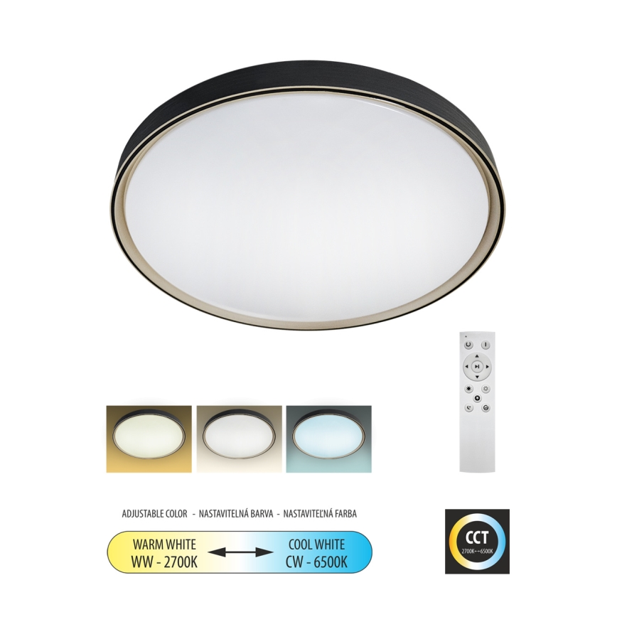 LED Димируем плафон EBRO LED/36W/230V 2700-6500K Ø 50 см + дистанционно управление