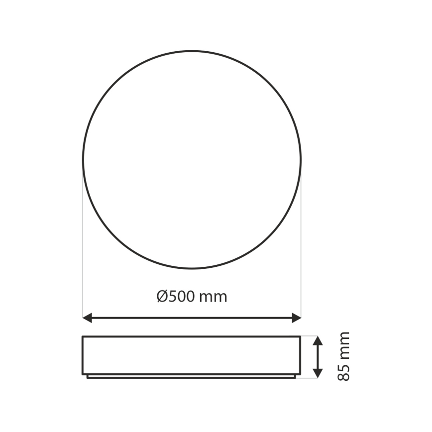 LED Димируем плафон EBRO LED/36W/230V 2700-6500K Ø 50 см + дистанционно управление