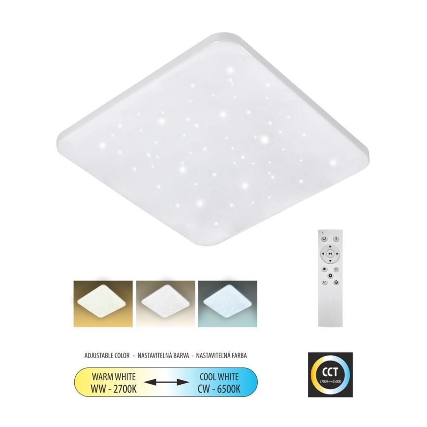 LED Димируем плафон FLORA LED/60W/230V 2700-6500K 53x53 см + дистанционно управление