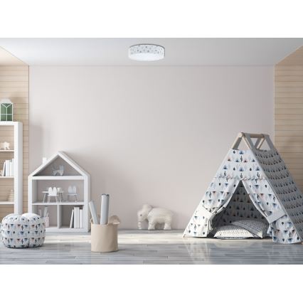 LED Димируем детски плафон SMART GALAXY KIDS LED/24W/230V 3000-6500K точки цветен + дистанционно