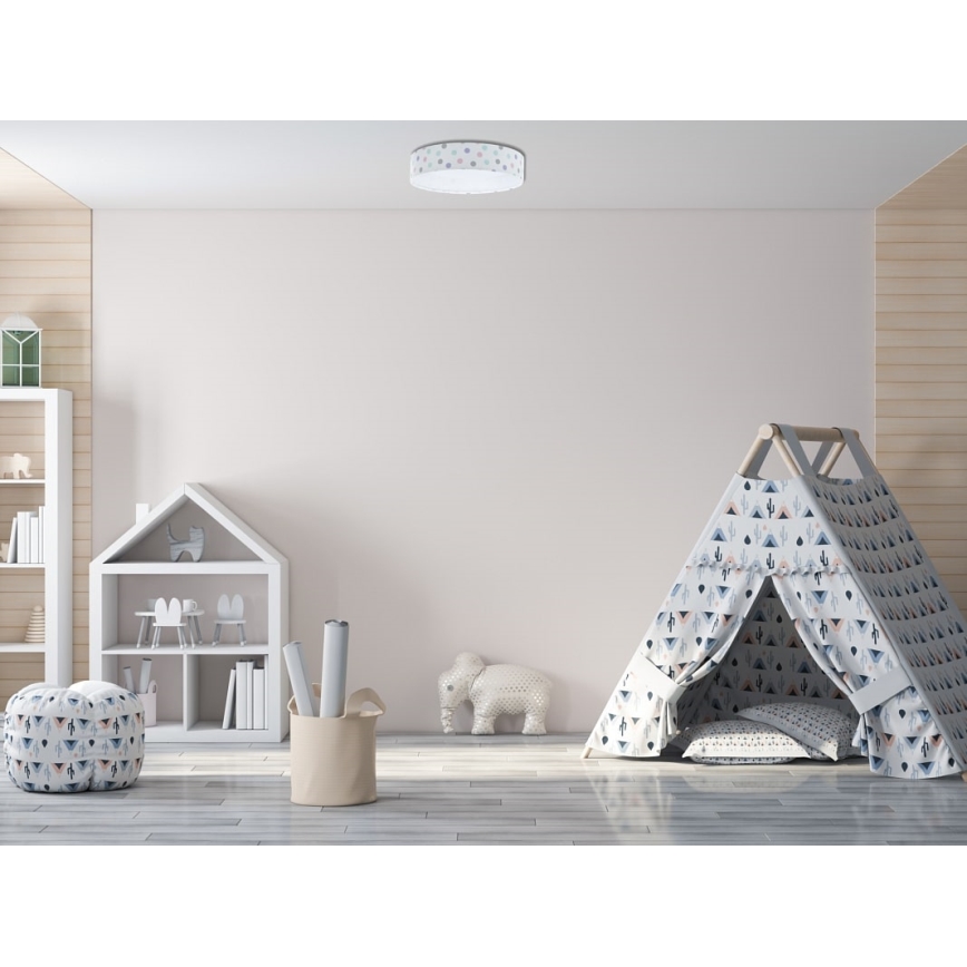 LED Димируем детски плафон SMART GALAXY KIDS LED/24W/230V 3000-6500K точки цветен + дистанционно
