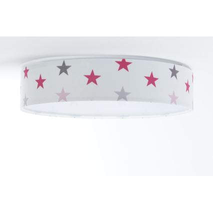 LED Димируем детски плафон SMART GALAXY KIDS LED/24W/230V 3000-6500K звезди бял/розов/сив  + дистанционно