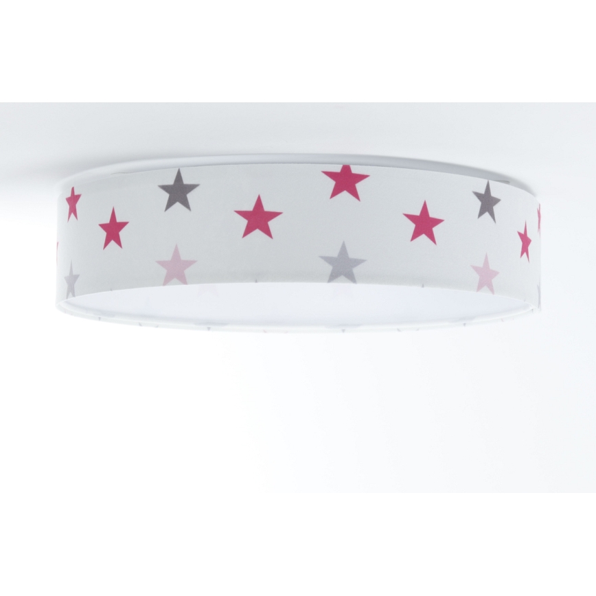 LED Димируем детски плафон SMART GALAXY KIDS LED/24W/230V 3000-6500K звезди бял/розов/сив  + дистанционно