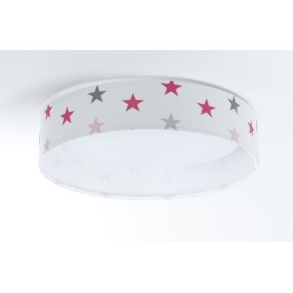 LED Димируем детски плафон SMART GALAXY KIDS LED/24W/230V 3000-6500K звезди бял/розов/сив  + дистанционно