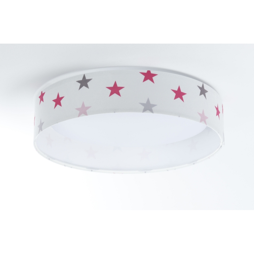 LED Димируем детски плафон SMART GALAXY KIDS LED/24W/230V 3000-6500K звезди бял/розов/сив  + дистанционно