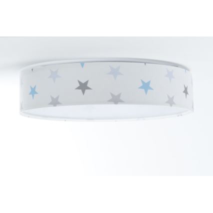 LED Димируем детски плафон SMART GALAXY KIDS LED/24W/230V 3000-6500K звезди бял/сив/син + дистанционно