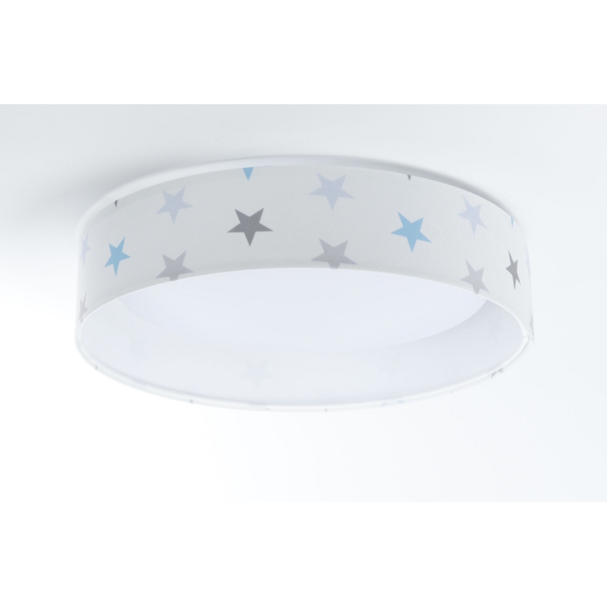 LED Димируем детски плафон SMART GALAXY KIDS LED/24W/230V 3000-6500K звезди бял/сив/син + дистанционно