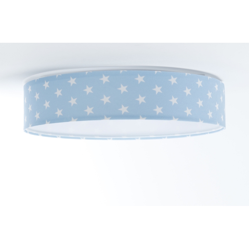 LED Димируем детски плафон SMART GALAXY KIDS LED/24W/230V 3000-6500K звезди син/бял + дистанционно