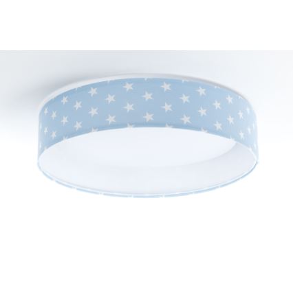 LED Димируем детски плафон SMART GALAXY KIDS LED/24W/230V 3000-6500K звезди син/бял + дистанционно