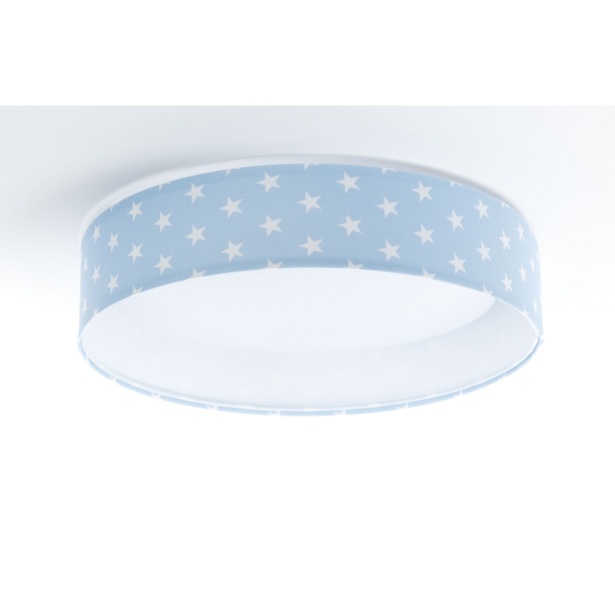 LED Димируем детски плафон SMART GALAXY KIDS LED/24W/230V 3000-6500K звезди син/бял + дистанционно
