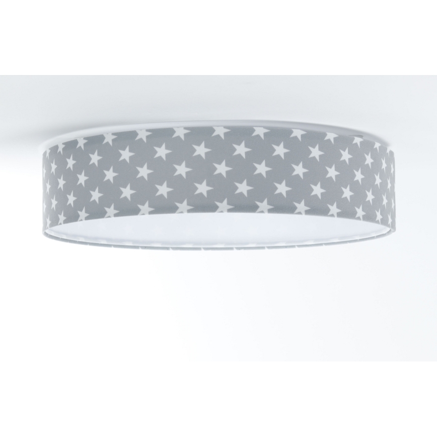 LED Димируем детски плафон SMART GALAXY KIDS LED/24W/230V 3000-6500K звезди сив/бял + дистанционно