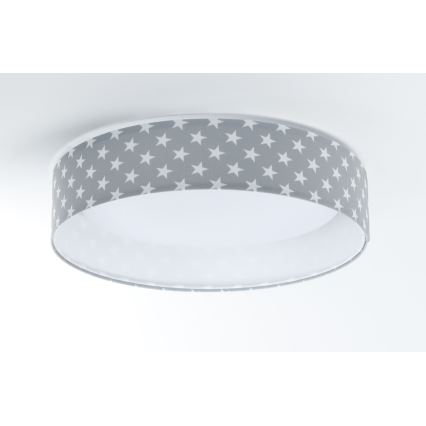LED Димируем детски плафон SMART GALAXY KIDS LED/24W/230V 3000-6500K звезди сив/бял + дистанционно