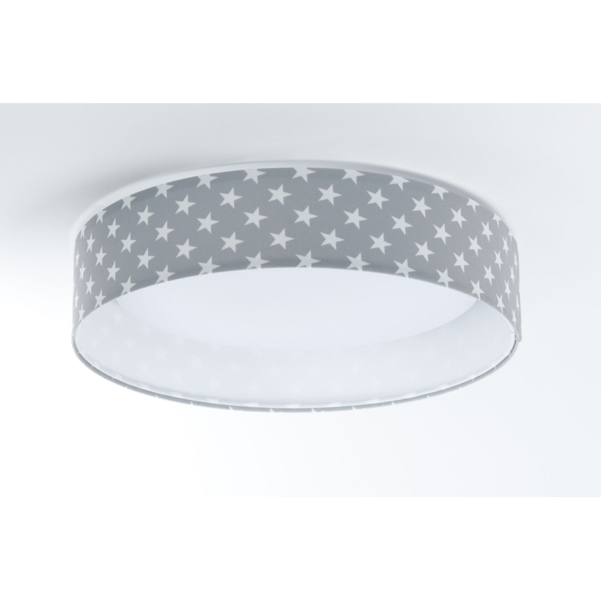 LED Димируем детски плафон SMART GALAXY KIDS LED/24W/230V 3000-6500K звезди сив/бял + дистанционно