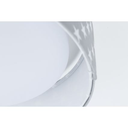 LED Димируем детски плафон SMART GALAXY KIDS LED/24W/230V 3000-6500K звезди сив/бял + дистанционно