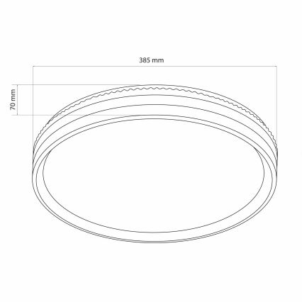 LED Димируем плафон за баня JADWIGA LED/42W/230V Ø 38,5 см 3000-6000K IP44 + дистанционно управление
