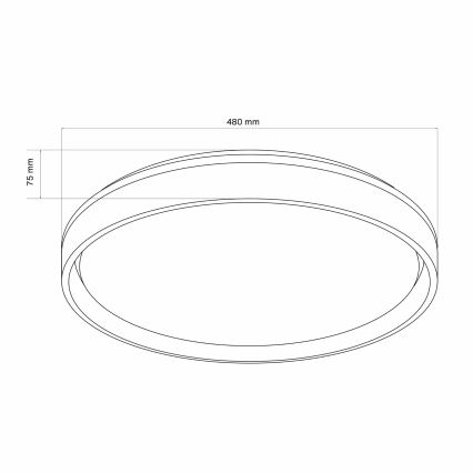 LED Димируем плафон за баня JADWIGA LED/72W/230V Ø 48 см 3000-6000K IP44 + дистанционно управление