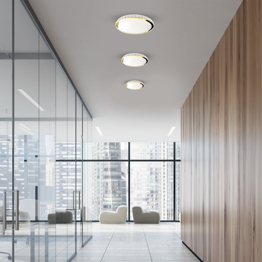 LED Димируем плафон LAYLA LED/33W/230V 3000/4000/6000K златист + дистанционно