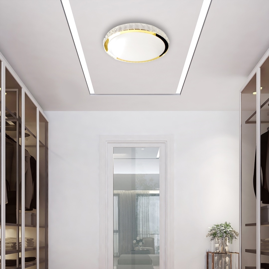 LED Димируем плафон LAYLA LED/50W/230V 3000/4000/6000K златист + дистанционно
