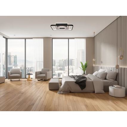LED Димируем плафон LED/110W/230V 3000-6500K бял + дистанционно управление