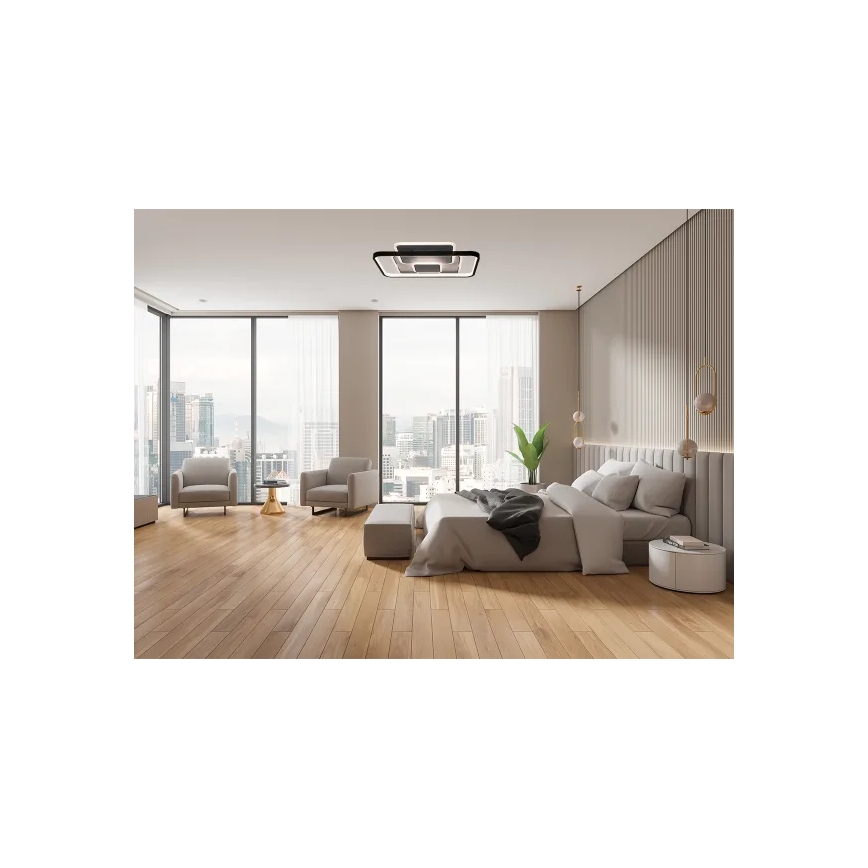 LED Димируем плафон LED/110W/230V 3000-6500K бял + дистанционно управление