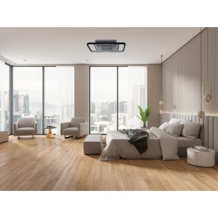 LED Димируем плафон LED/110W/230V 3000-6500K бял + дистанционно управление
