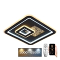 LED Димируем плафон LED/110W/230V 3000-6500K черен + дистанционно управление