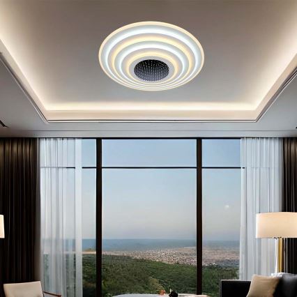 LED Димируем плафон LED/125W/230V 3000-6500K + дистанционно управление