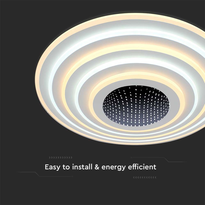 LED Димируем плафон LED/125W/230V 3000-6500K + дистанционно управление