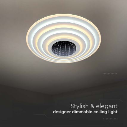 LED Димируем плафон LED/125W/230V 3000-6500K + дистанционно управление