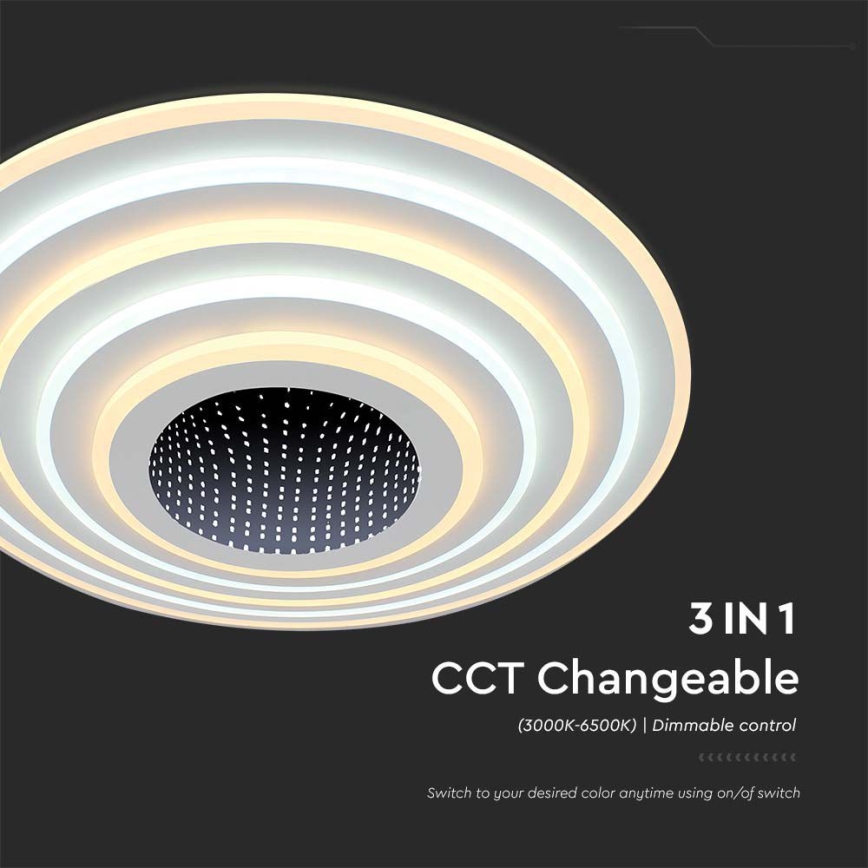 LED Димируем плафон LED/125W/230V 3000-6500K + дистанционно управление