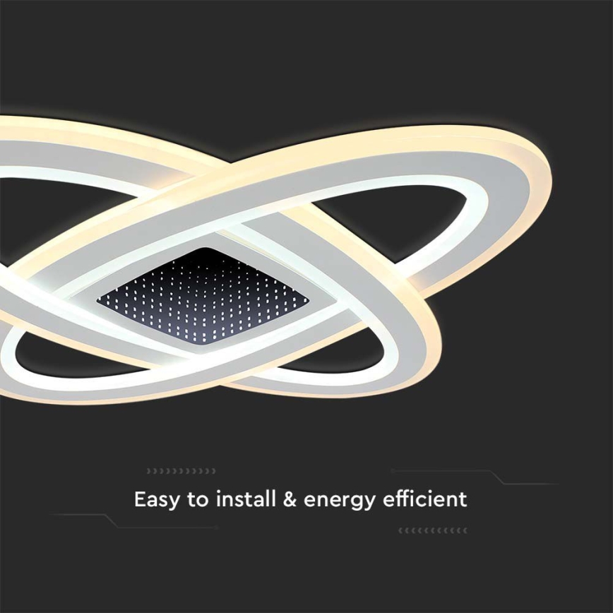 LED Димируем плафон LED/130W/230V 3000-6500K + дистанционно управление