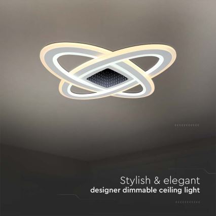 LED Димируем плафон LED/130W/230V 3000-6500K + дистанционно управление
